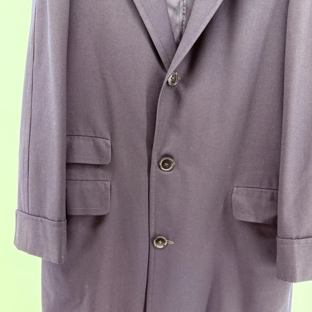 Vintage Kumar High Class Tailor Men's Dark Navy Overcoat Ed Bespoke‎ *read*